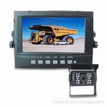 7-inch Waterproof Digital TFT LCD Car Rearview System with 12V Working Voltage and 15m IR Distance
